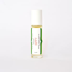HAPPY is a light citrus blend of grapefruit and bergamot essential oils to uplift your mood and