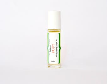 HAPPY est un mélange d’agrumes léger de pamplemousse et bergamote huiles essentielles afin de rehausser votre humeur et