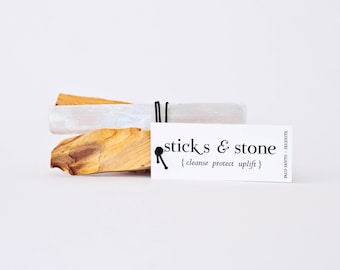 Bâtons + Pierre : Palo Santo et sélénite pour nettoyer, protéger et élever