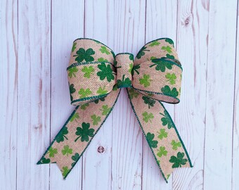 St Patrick’s day bow for wreath, lantern door front porch bow, bow for decoration, door hanger porch leaner bow