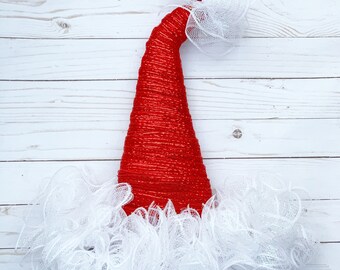 Santa Hat Wreath - Etsy