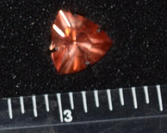 8mm Plush Oregon Sunstone, Red-Orange Gemstone