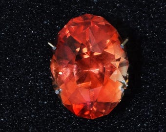 Deep red Oregon Sunstone. Huge! 5.83 cts