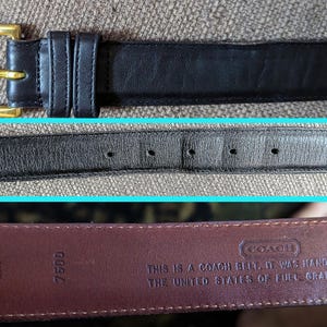 Vintage Coach Black Leather Belt - Etsy display picture 2