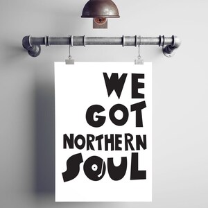 Soul Music Print. Northern Soul Print. Northern Soul Poster. Valentines Day image 3