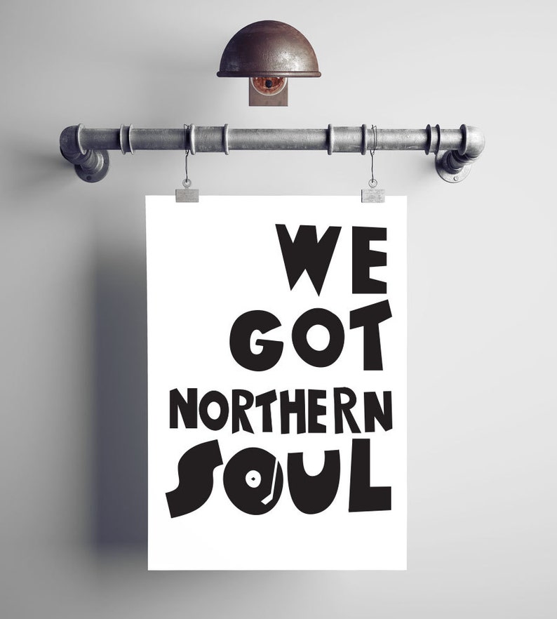 Soul Music Print. Northern Soul Print. Northern Soul Poster. Valentines Day image 3