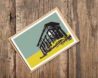 Penshaw Monument Card, Penshaw Monument Gift, North East Landmark Card, North East Landscape Art