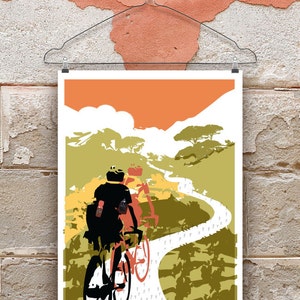 Cycling Print, Set of 2 Cycling Prints, Prints for Cyclists image 3