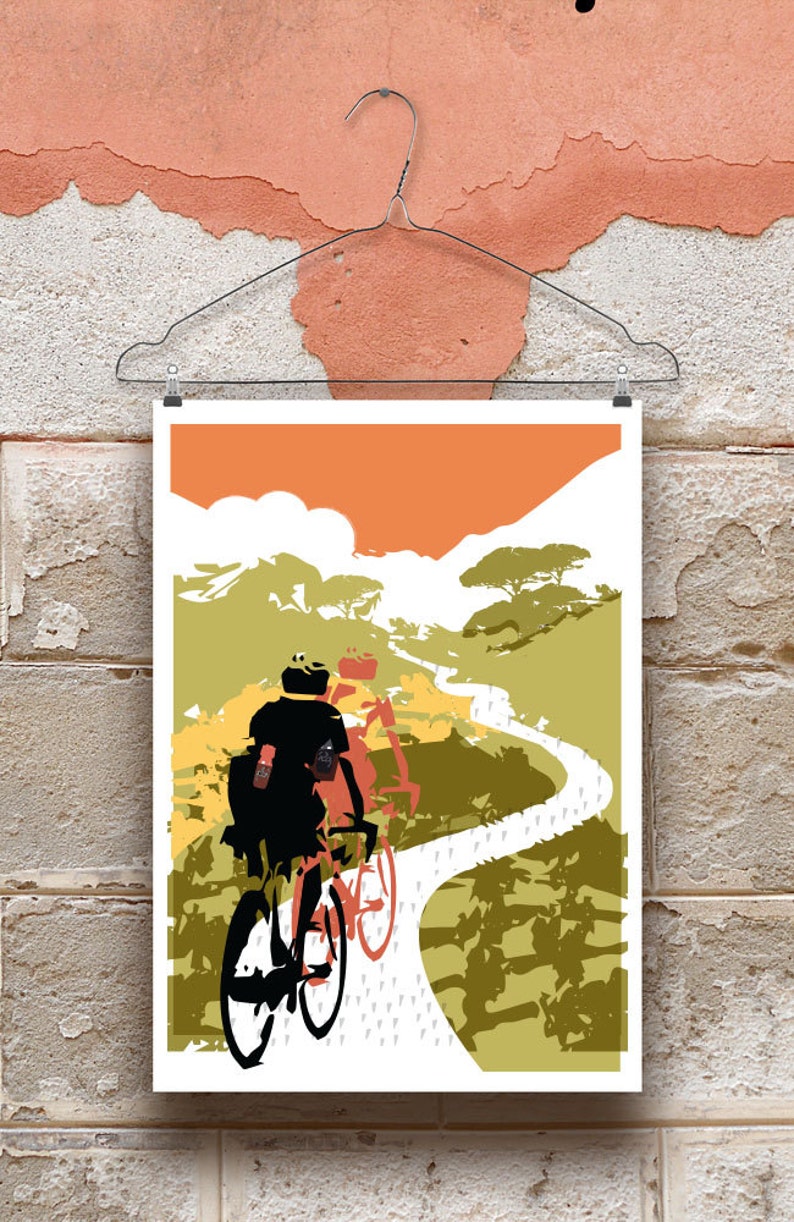 Cycling Print, Set of 2 Cycling Prints, Prints for Cyclists image 3