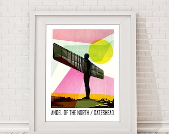 Angel of the North Giclee Print / North East Art / Giclee Print / Art for Northerners