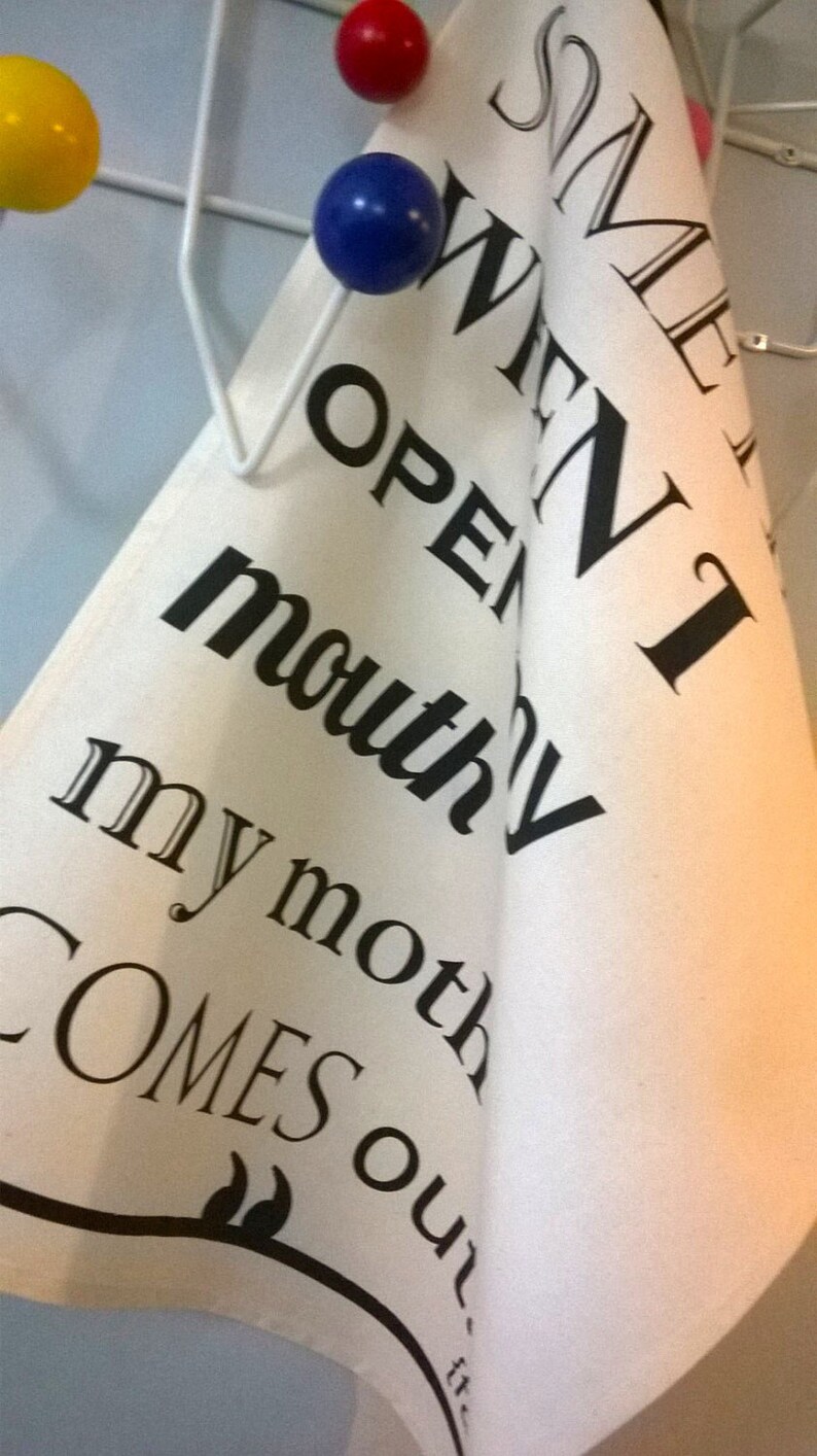 Sometimes When I Open My Mouth My Mother Comes Out Tea Towel | Etsy