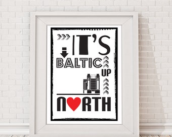 Baltic Museum Print: Typographic Northern Art Poster