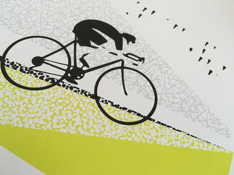 Cycling Art / Bicycle Print / Giclee Cycling Print / Sunrise Ride image 5