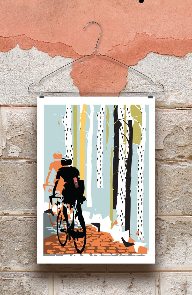 Cycling Print, Set of 2 Cycling Prints, Prints for Cyclists image 2