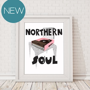 Northern Soul Print, Northern Soul Poster, Northern Soul Wall Art, Gift for Northern Soul Fans, Soul Music Poster, Soul Music Gift