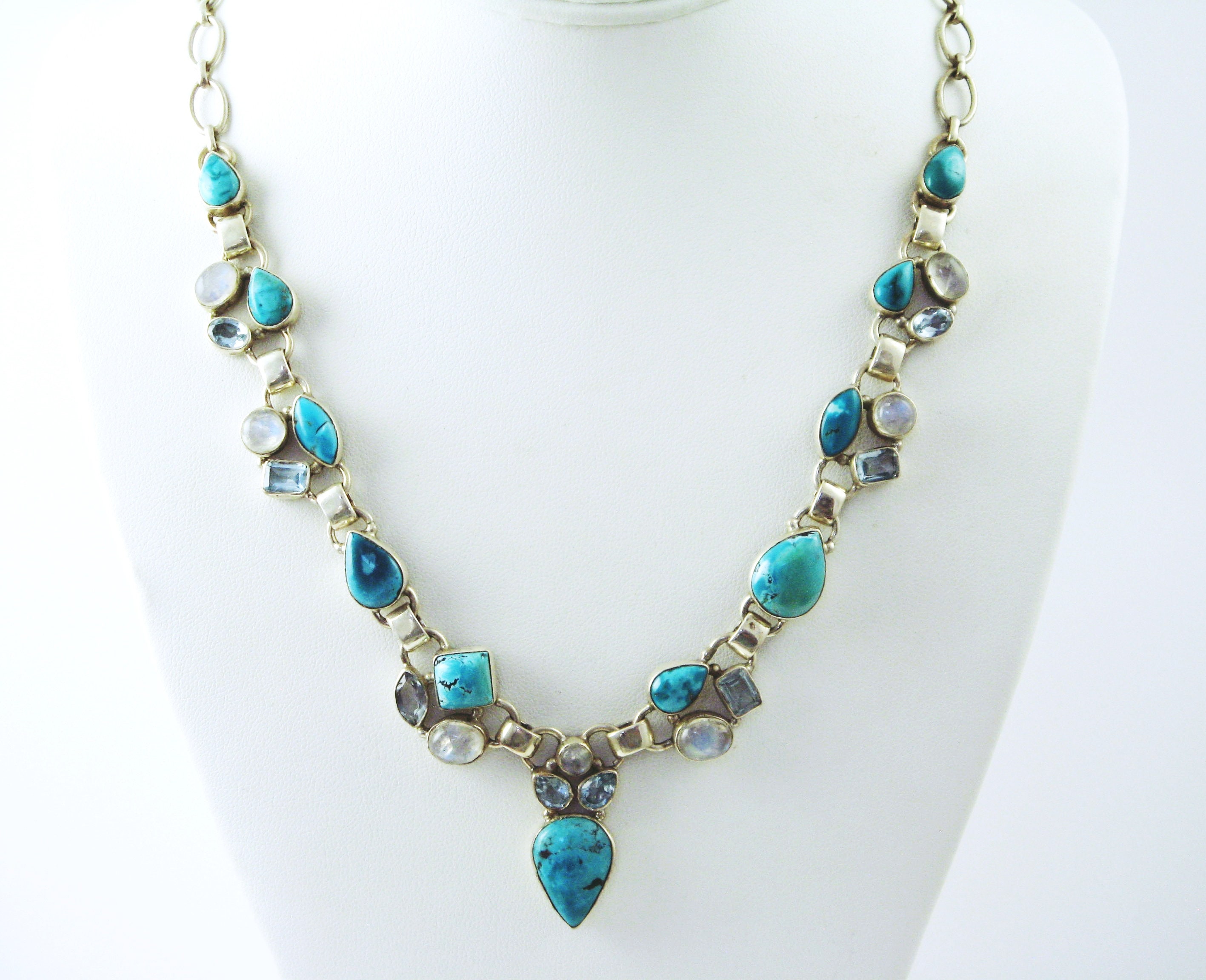 Elegant Turquoise Turquoise Necklace Blue Turquoise Elegant Etsy UK