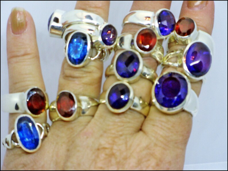 Large Amethyst Ring Natural Amethyst Large Purple Ring Extra Large Amethyst Amethyst Oval Ring Sterling Silver Ring Statement Size 8