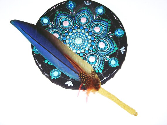 Plume D'ara Rouge Et Bleue, 22 à 26 Pouces, Mue Naturelle, Fabrication Américaine