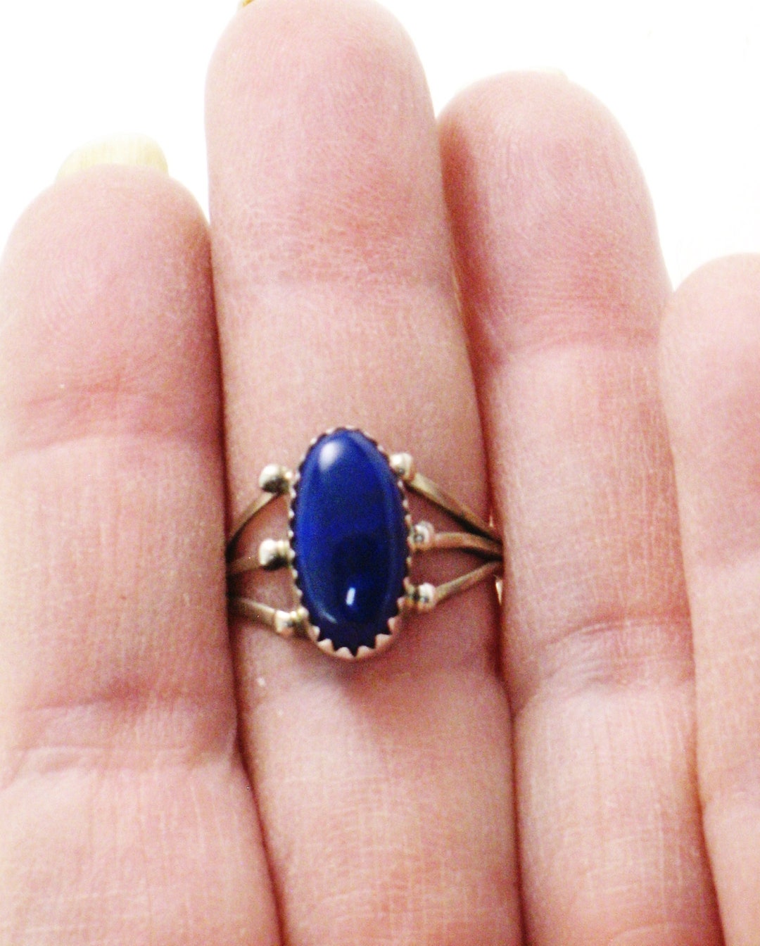 Indian Blue Rings Blue Ring, Natural Lapis Ring, Blue Lapis Ring, Blue Oval Lapis ...