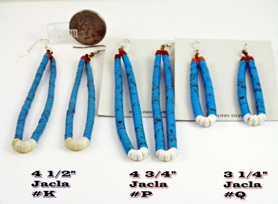 Long Blue Turquoise, Turquoise Earrings, Turquoise