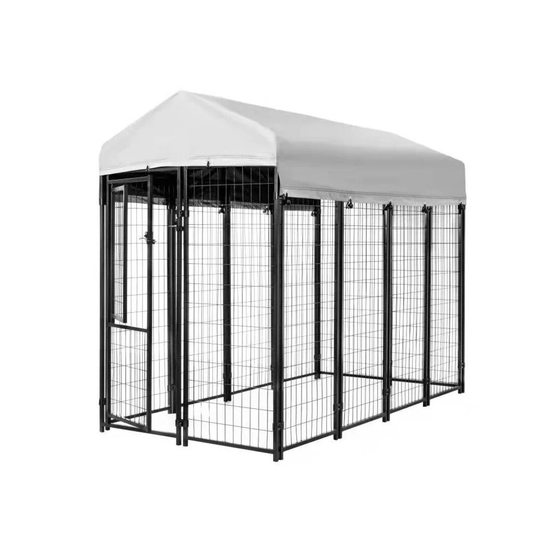 Black Welded Wire Dog Kennel 8 Ft. X 4 Ft. X 6 Ft Etsy