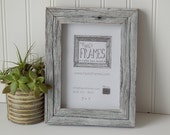 5x7 White Washed Reclaimed Barn Board Frame - Single Style