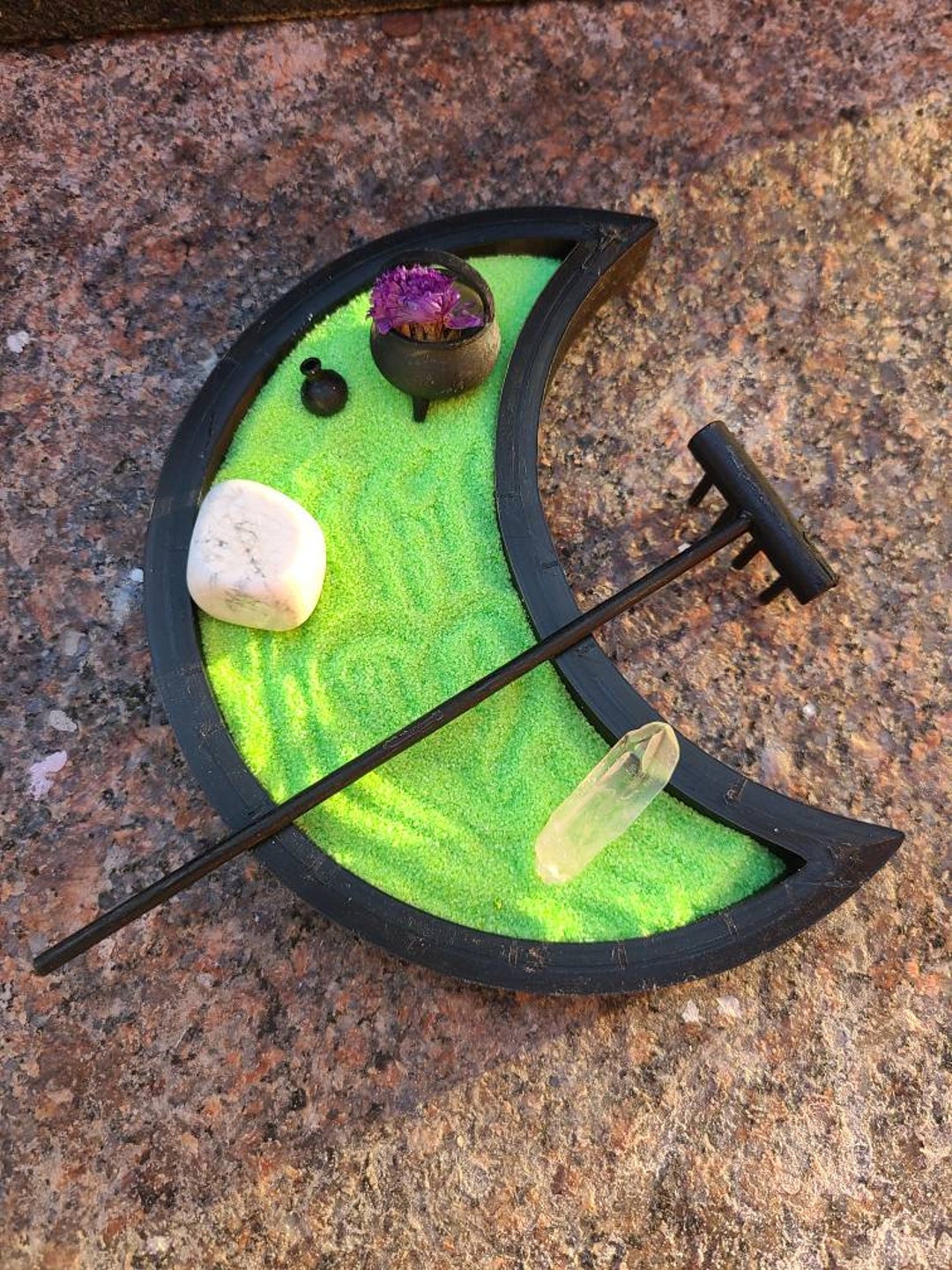 Custom Calming Crescent Moon Zen Garden - Etsy