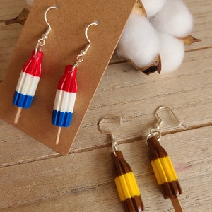 Custom Popsicle Bomb Pop Inspired Earrings!