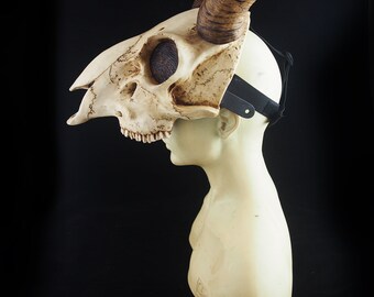 Goat Skull Mask - Half - Etsy