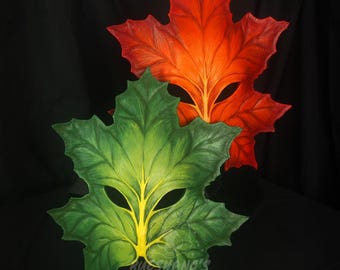 Máscara de hoja - Verde / Rojo