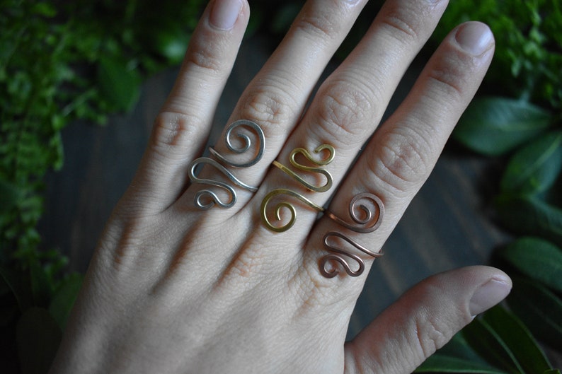 Bague en fil de fer fait main // Bijoux emballés par fil // Etsy