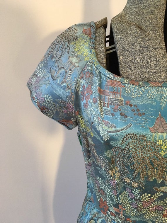 Asian Silk 1960s Vintage Dress