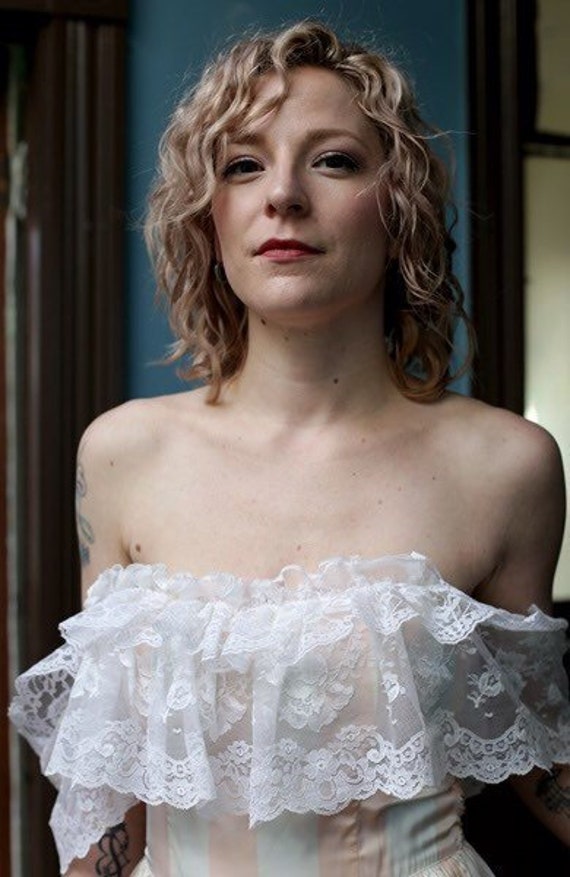 Gunne Sax 1970s Ribbon Candy Party Dress