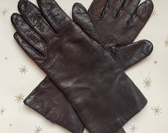 1970s Vintage Women’s Genuine Brown Leather Driving Gloves