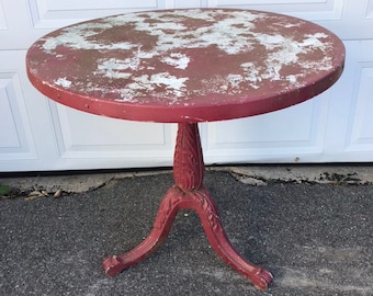 Antique French Industrial Table Industrial Metal Painted Garden Table