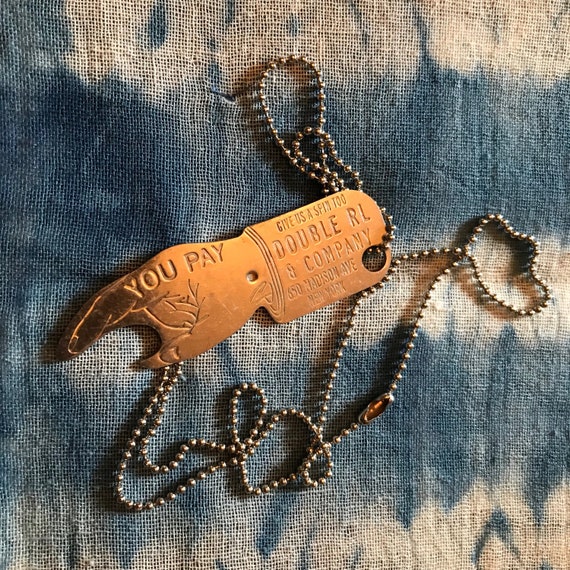 Ralph Lauren Necklace RRL Bottle Game Opener Barware Opener Finger 