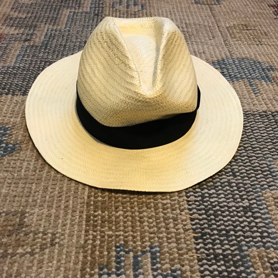 Vintage Ralph Lauren Fedora Woven Straw Wicker Style … Gem