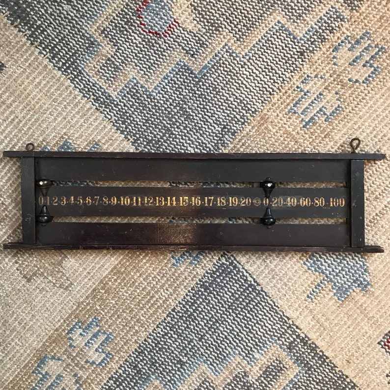 Antique English Billiards Counter Snooker Pool Game Counter Scorekeeper