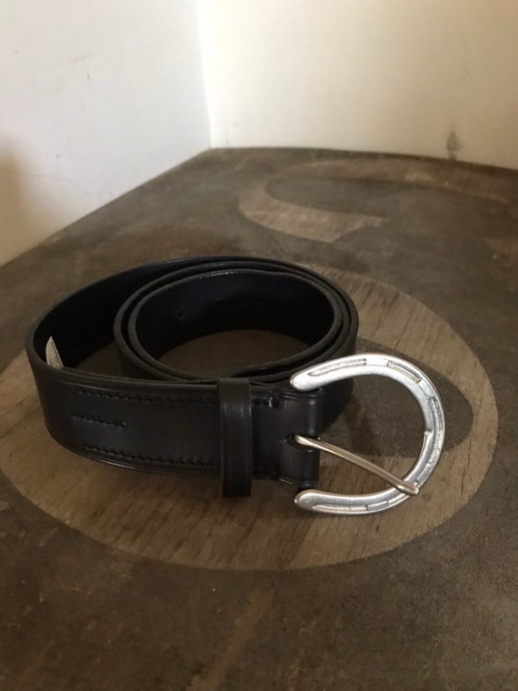 Ralph Lauren Belt Horseshoe Leather Silver Metal Indian Equestrian Vintage  Western Black - Etsy Canada