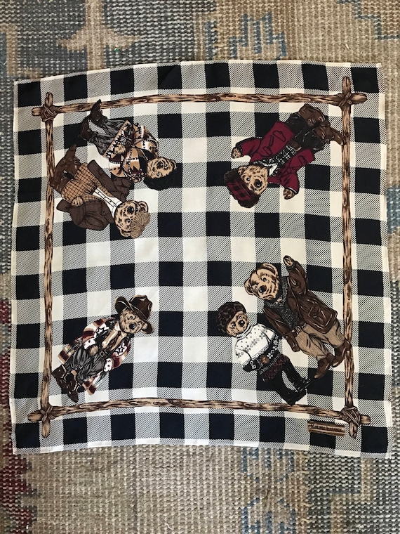 Polo RalphLauren｜ (BEAR SCARF (PC1036-001)) POLO Ralph Lauren Scenic Bear Fly Fishing Expedition