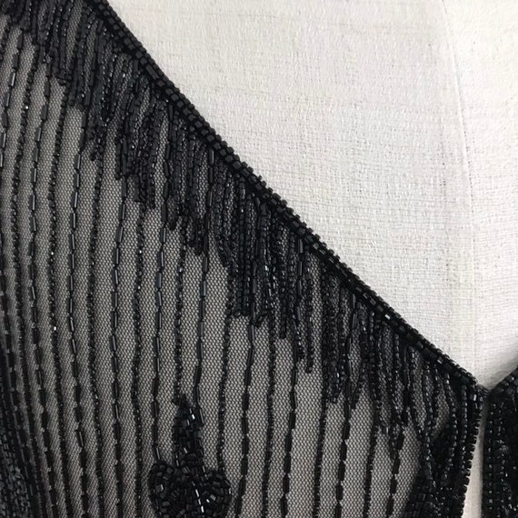 Ralph Lauren Beaded Dress Flapper Vest Tuxedo Bla… - image 8
