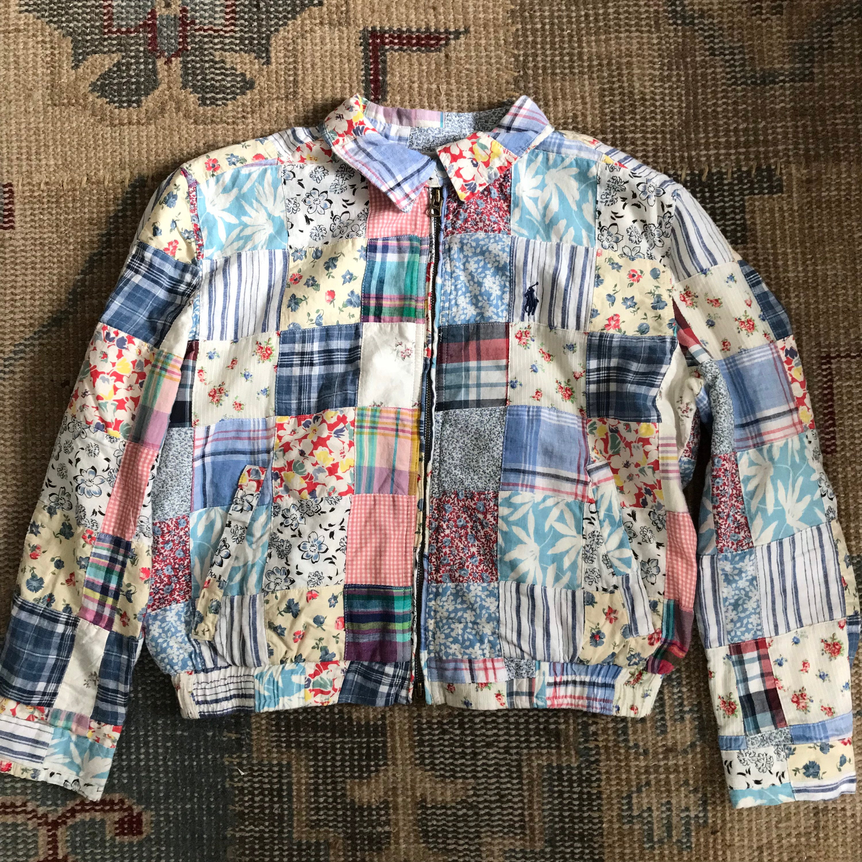 Vintage Ralph Lauren Jacket Patchwork Quilt Coat Pieced Jacket Coat Polo Etsy UK
