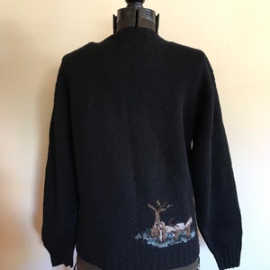 Vintage Ralph Lauren Horse Sweater Hand knit Horse Equestrian Hunt Sweater Americana bild 3