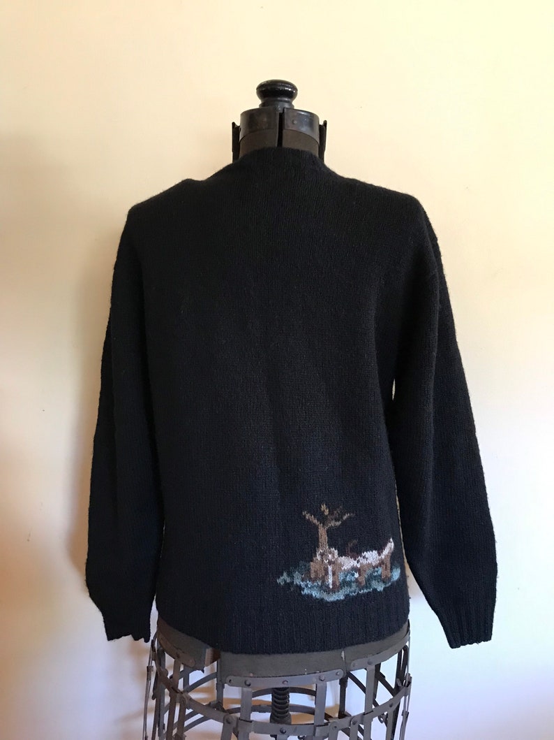 Vintage Ralph Lauren Horse Sweater Hand knit Horse Equestrian Hunt Sweater Americana bild 3