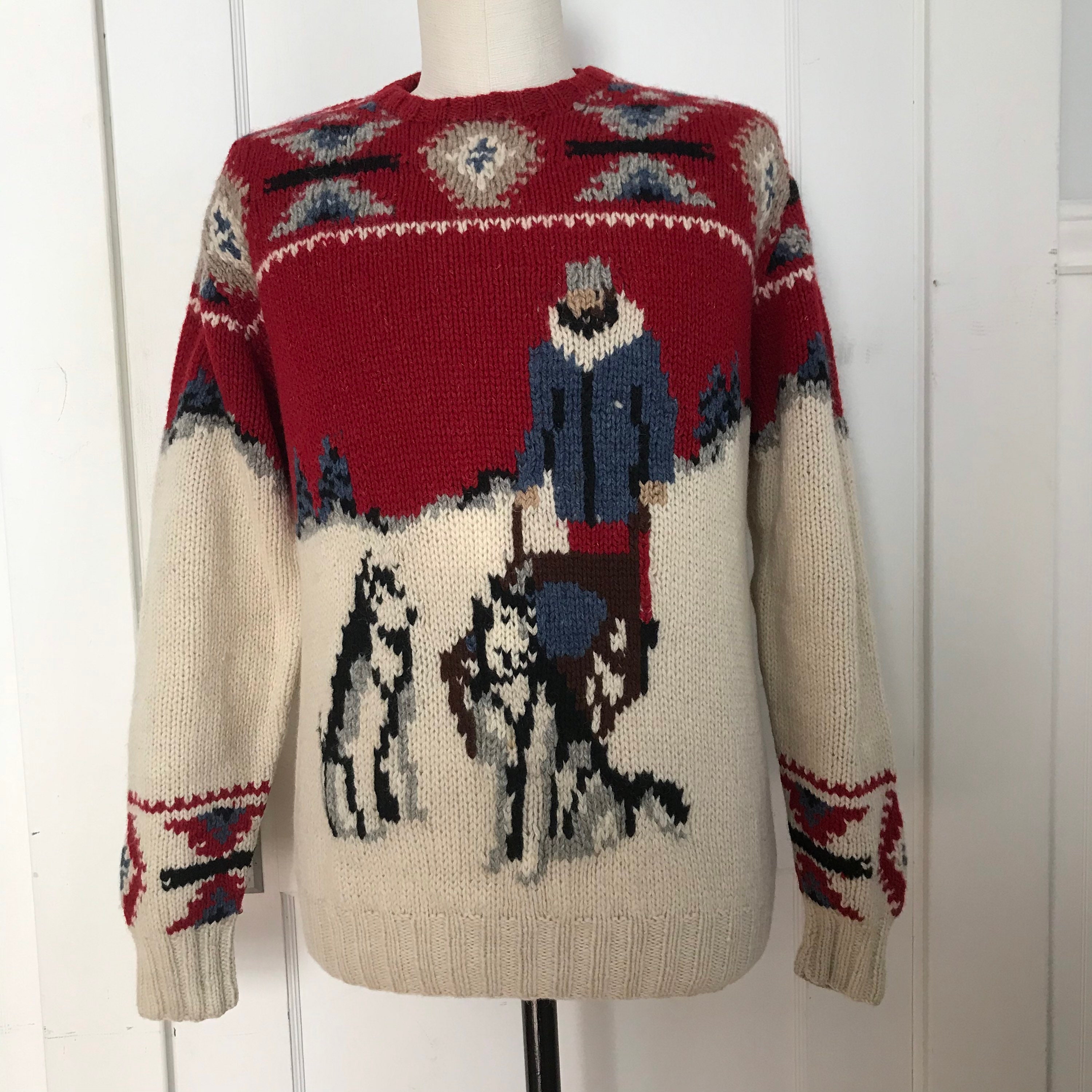 vintage cream ralph lauren knit sweater