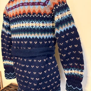 Ralph Lauren Hand Knit Cardigan Vintage Southwest Wool Fairisle Rare image 8