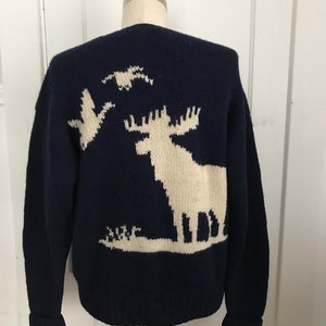 Vintage 80's Ralph Lauren Wool Moose Ski Sweater M | eBay