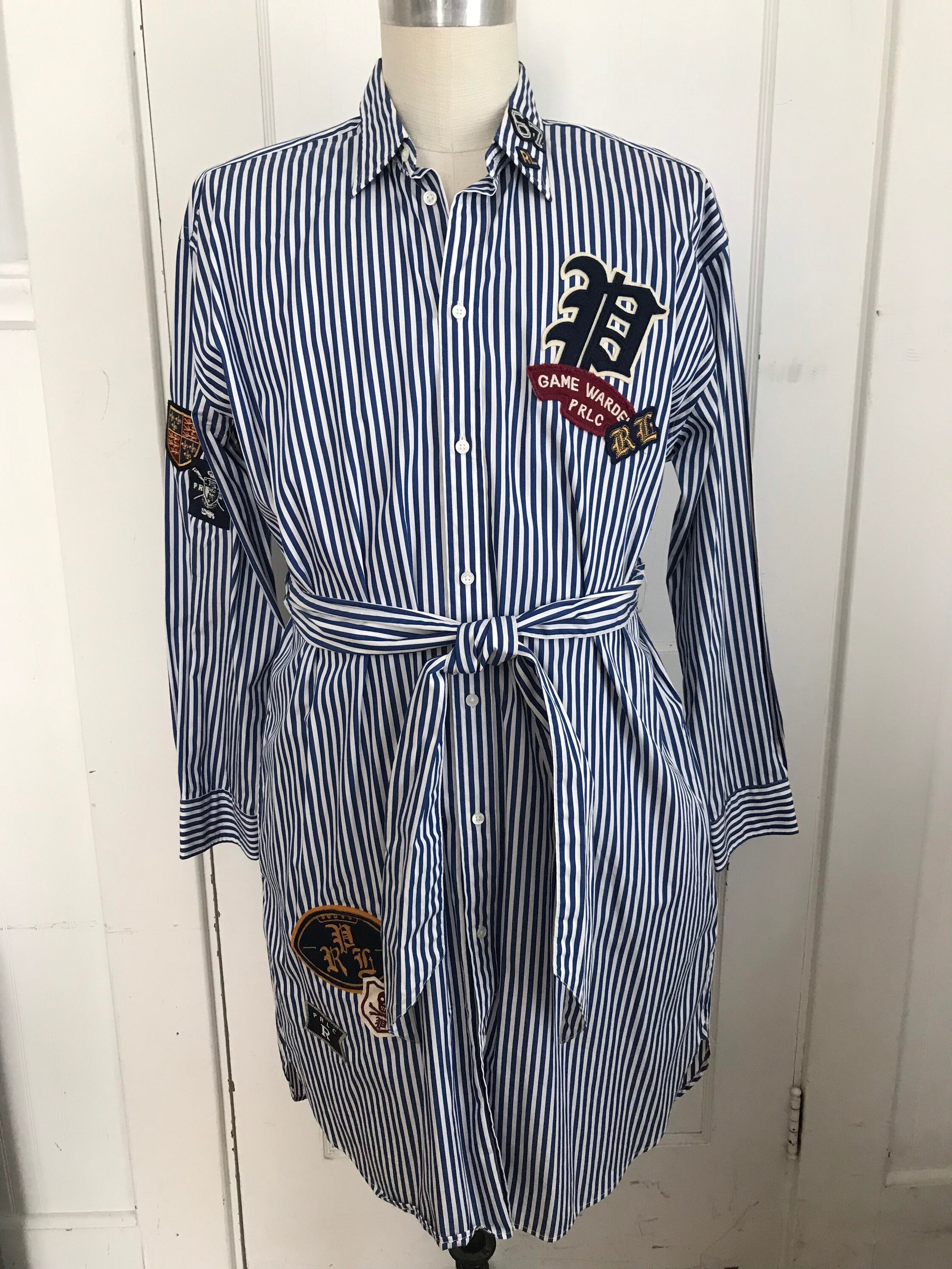 Vintage Ralph Lauren Dress Striped Patchwork Patches Polo Shirtdress - Etsy