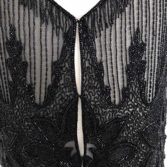 Ralph Lauren Beaded Dress Flapper Vest Tuxedo Bla… - image 6
