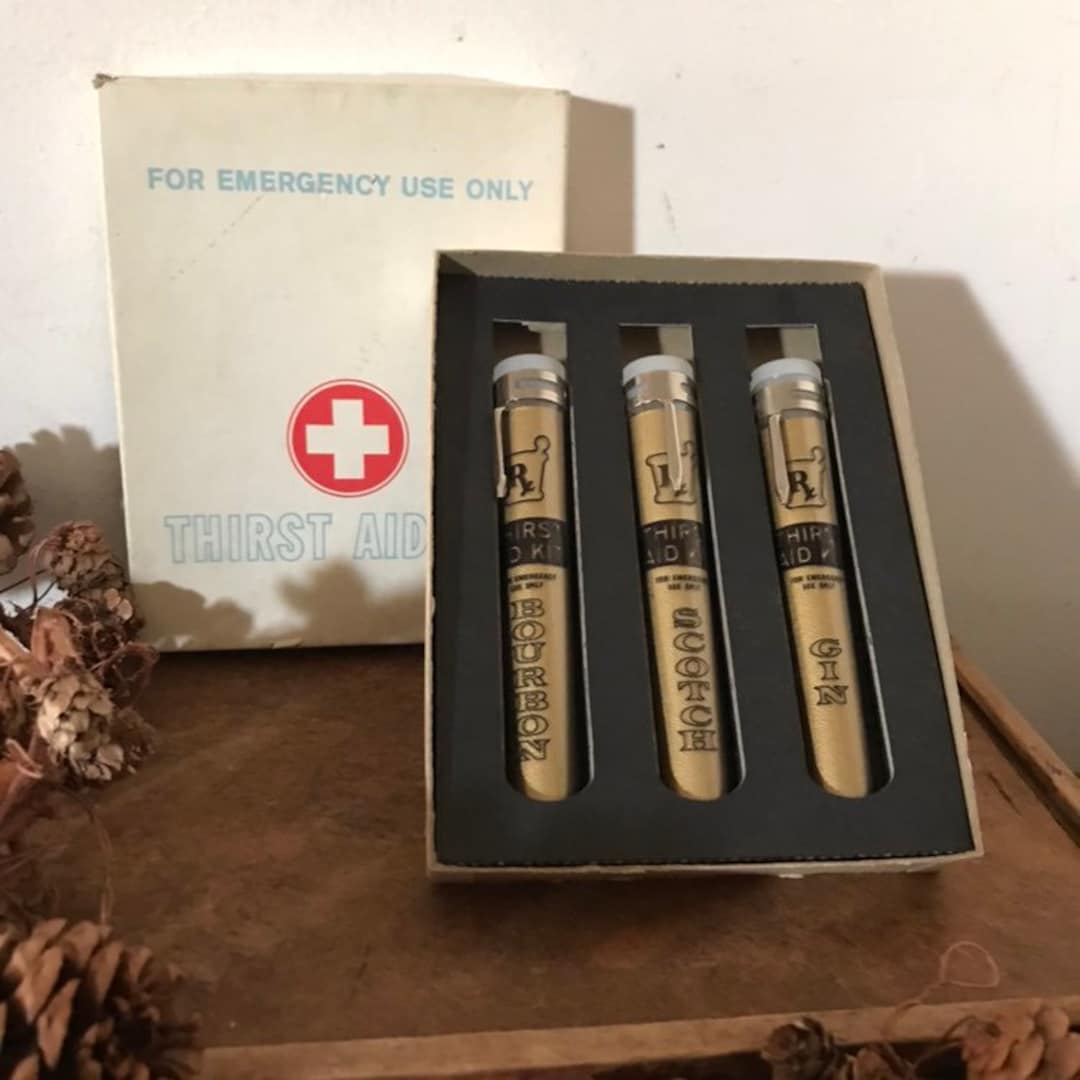 Vintage Thirst Aid Test Tube Flasks Cocktails Mid Century Bar - Etsy